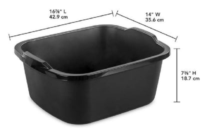 18 Quart Sterilite Black Dishpan